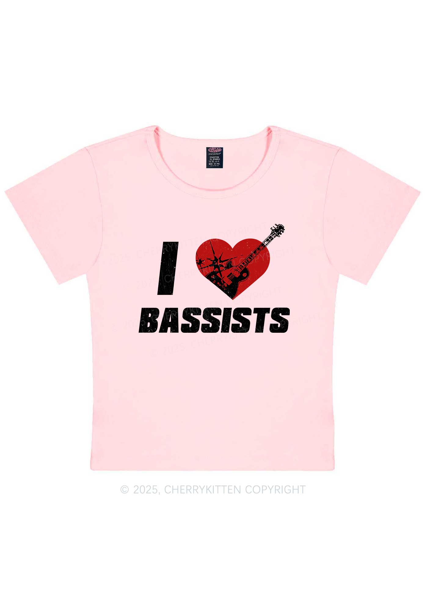 I Love Bassists Y2K Baby Tee Cherrykitten