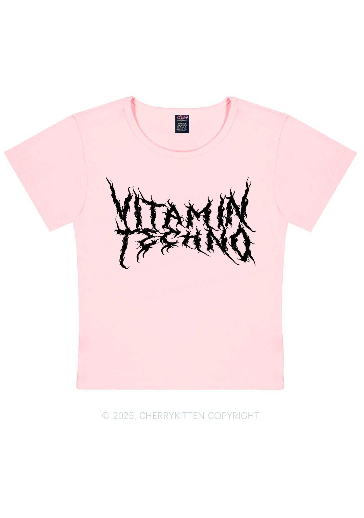Vitamin Techno Y2K Baby Tee Cherrykitten