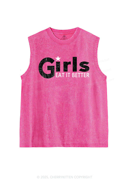 Girls Eat It Better Pride Y2K Washed Muscle Tank Cherrykitten