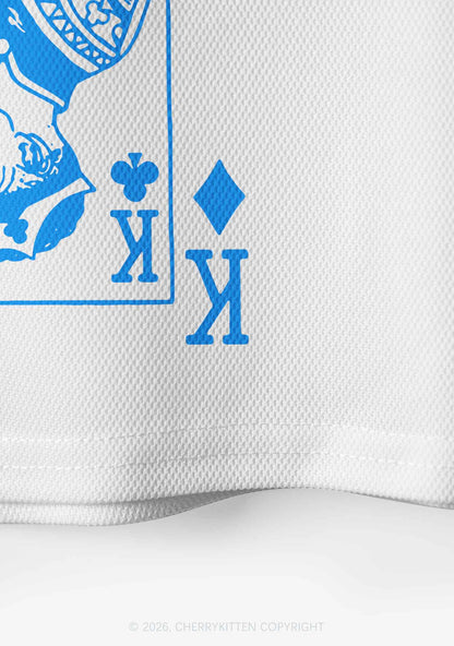 Blue Gay King Pride Y2K Crop Sport Jersey Shirts Cherrykitten