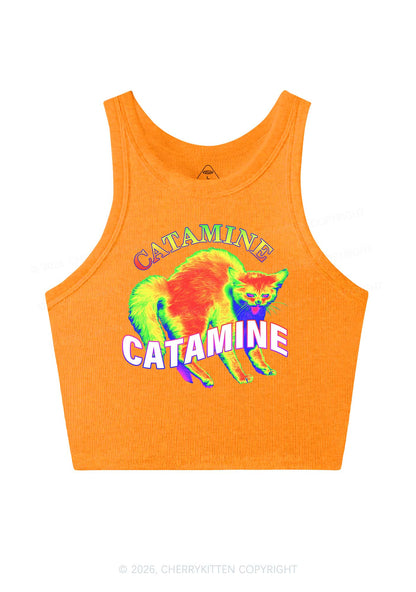 Thermal Cat Y2K Crop Tank Top Cherrykitten