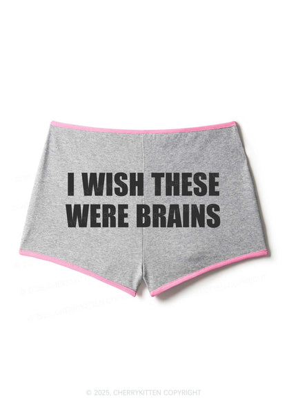 Wish These Were Brains Y2K Booty Shorts Cherrykitten