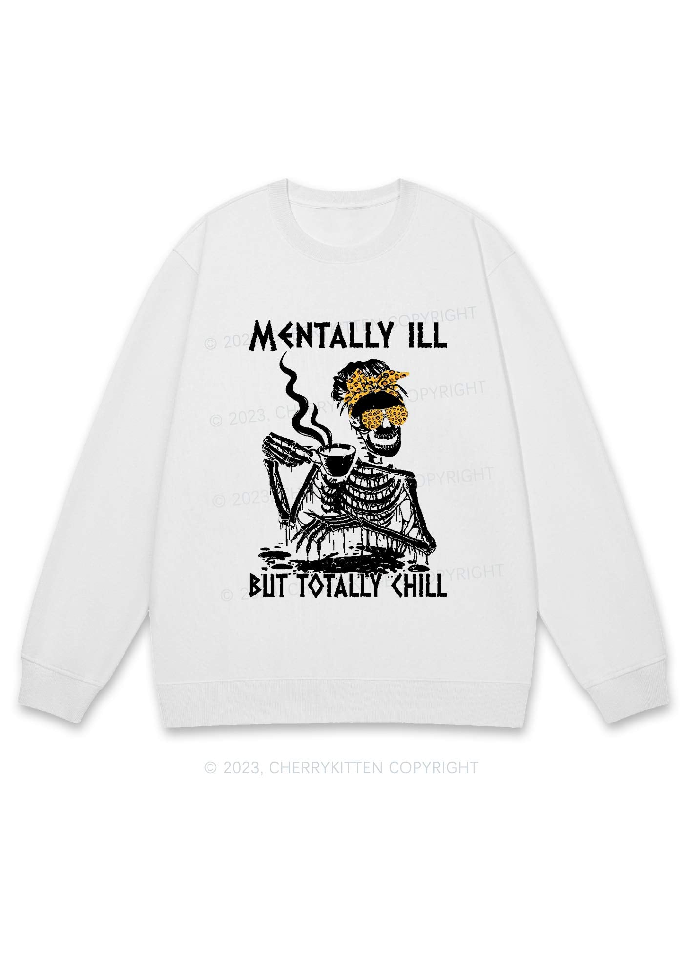 Mentally Ill Halloween Y2K Sweatshirt Cherrykitten