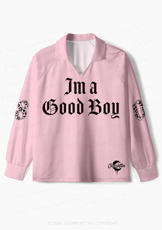 Custom I Am A Good Boy Y2K Long Sleeve Sport Jersey Shirts Cherrykitten