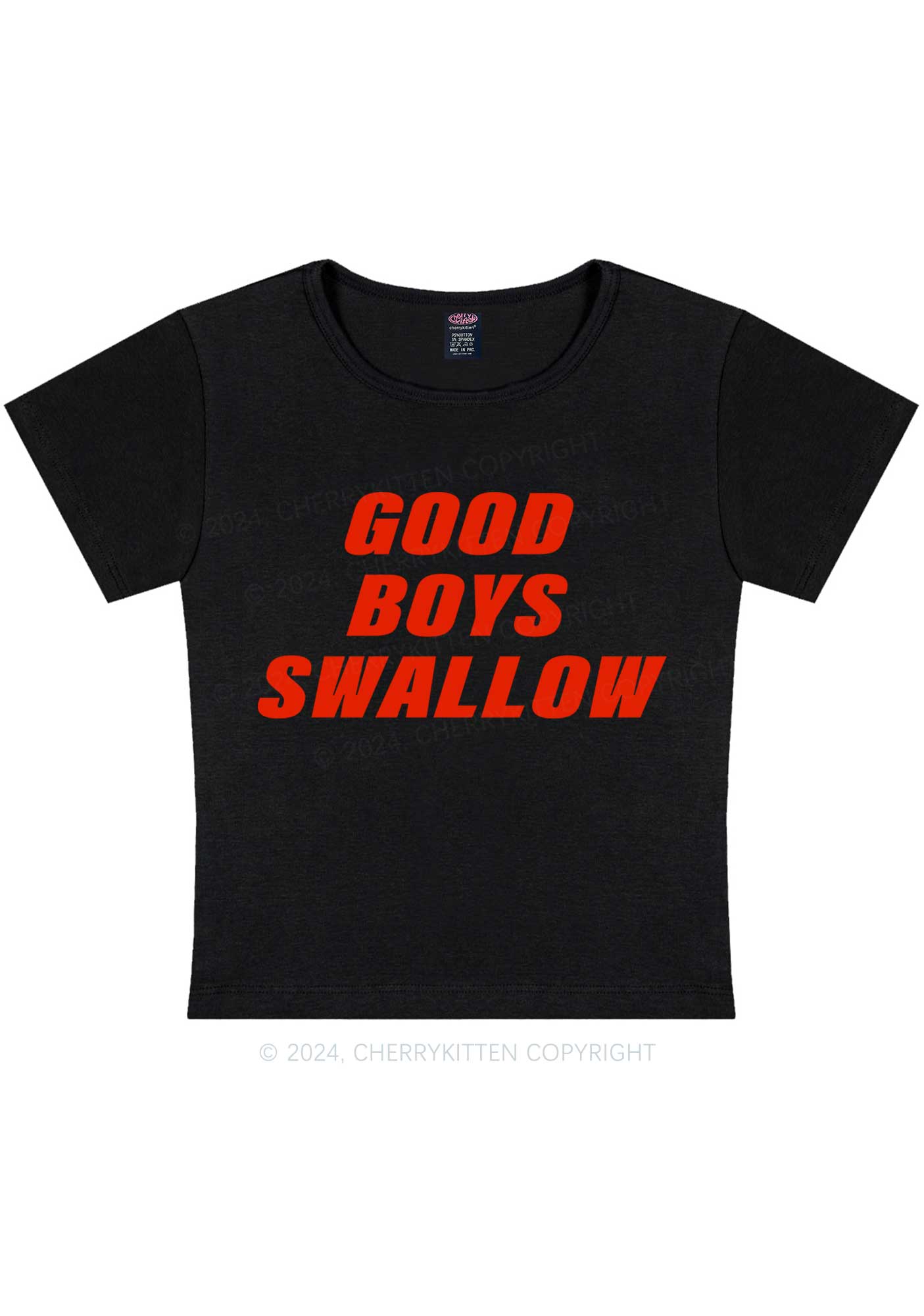 Good Boys Swallow Y2K Baby Tee Cherrykitten