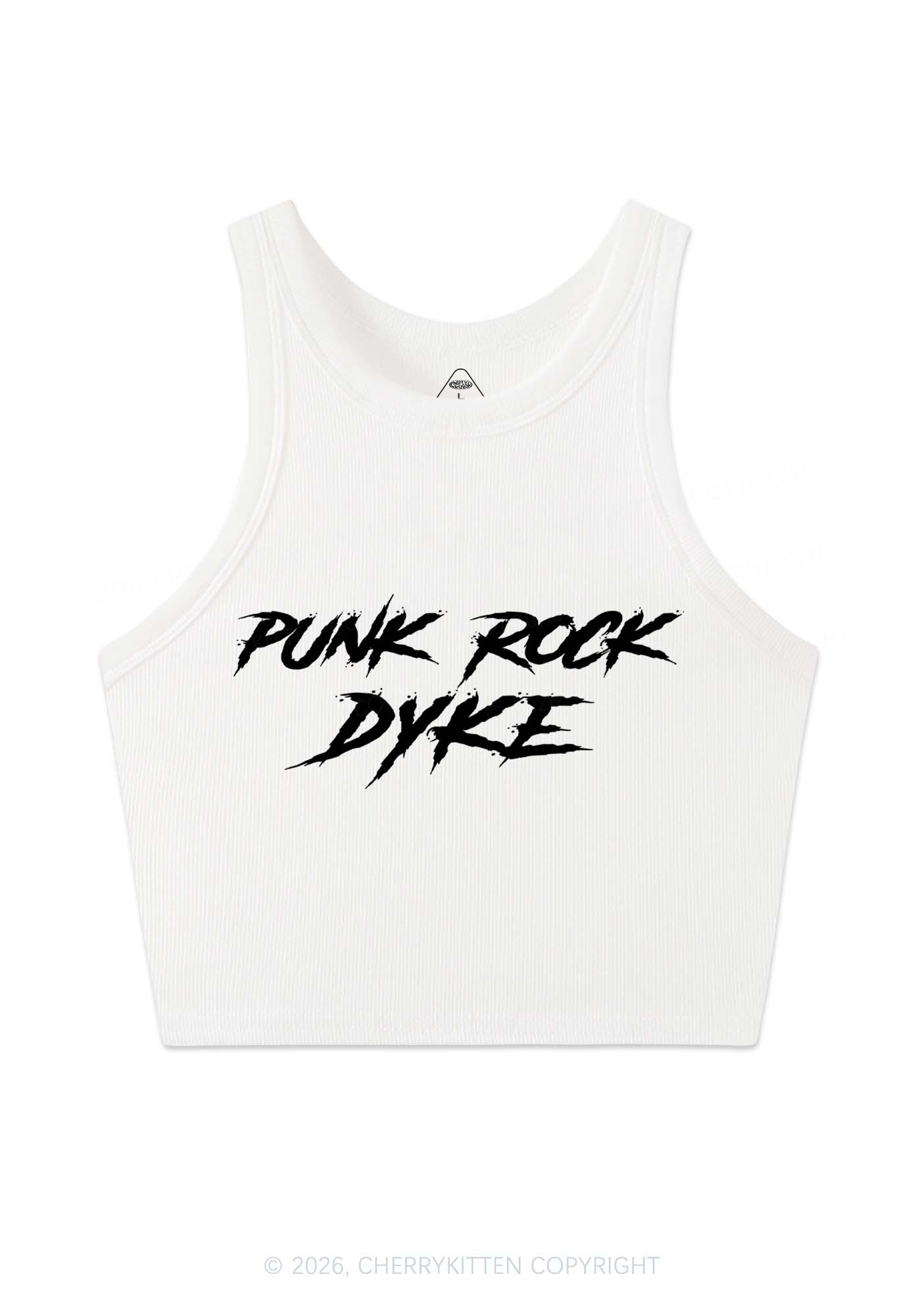 Punk Rock Dyke Pride Y2K Crop Tank Top Cherrykitten