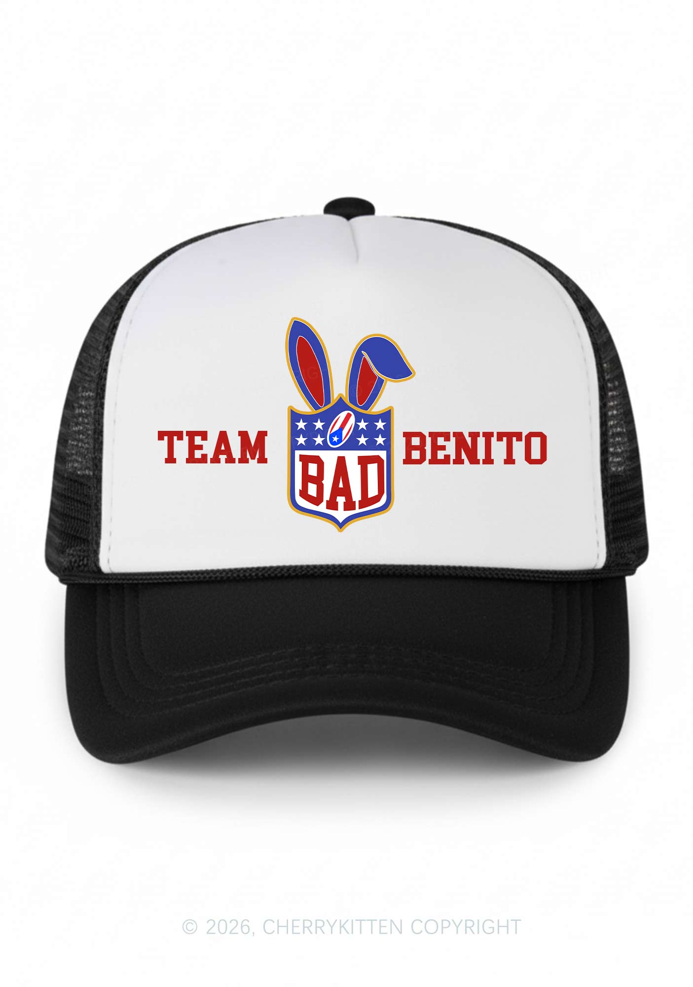 Pink Bad Bunny Y2K Colorblock Trucker Hat Cherrykitten