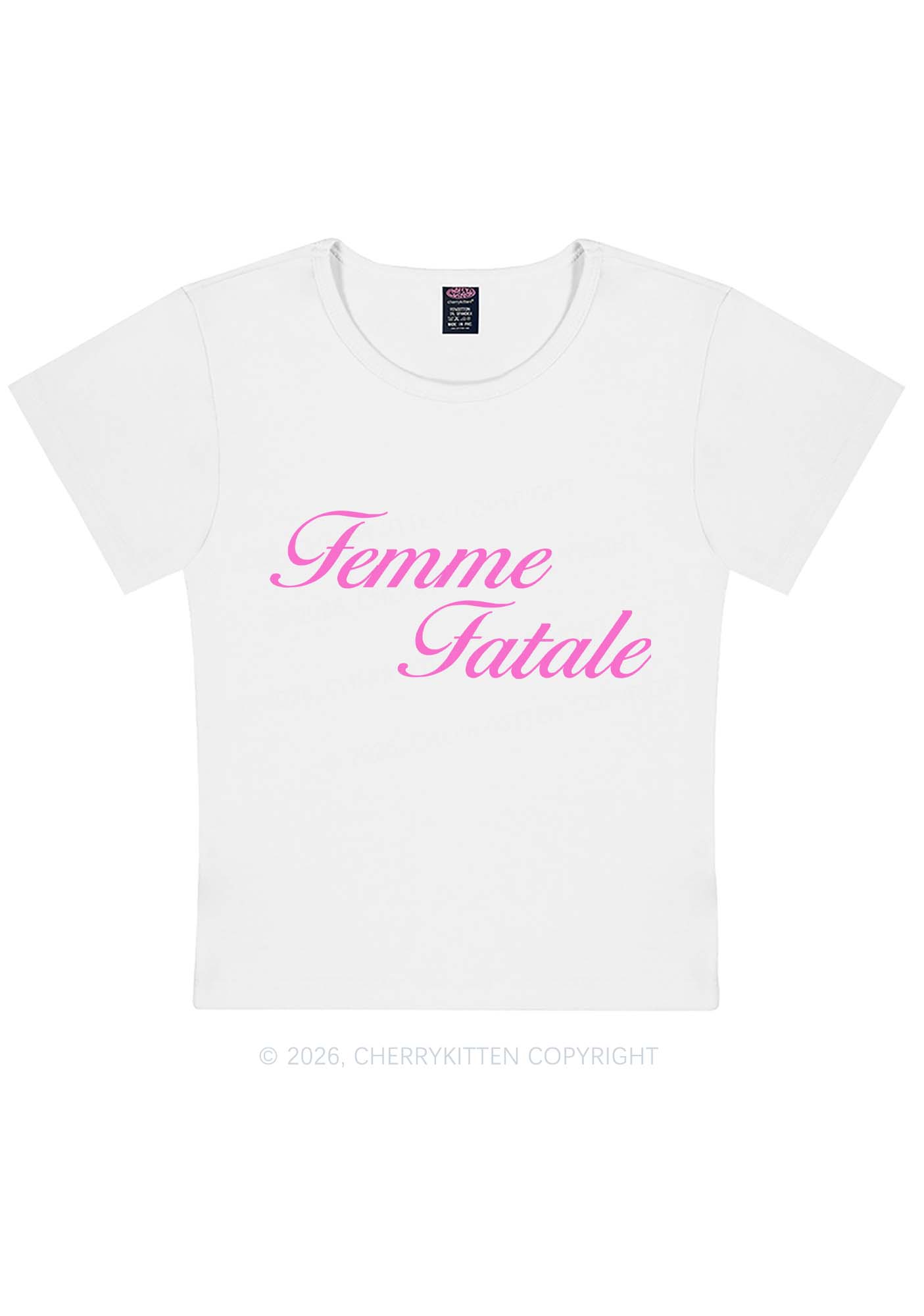 Femme Fatale Pride Y2K Baby Tee Cherrykitten