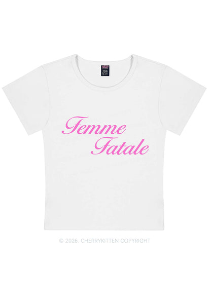 Femme Fatale Pride Y2K Baby Tee Cherrykitten