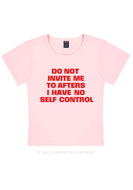 Do Not Invite Me To Afters Y2K Baby Tee Cherrykitten