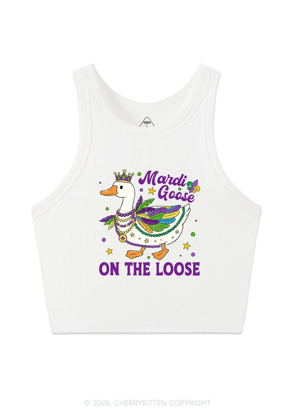 Mardi Goose On The Loose Y2K Crop Tank Top Cherrykitten