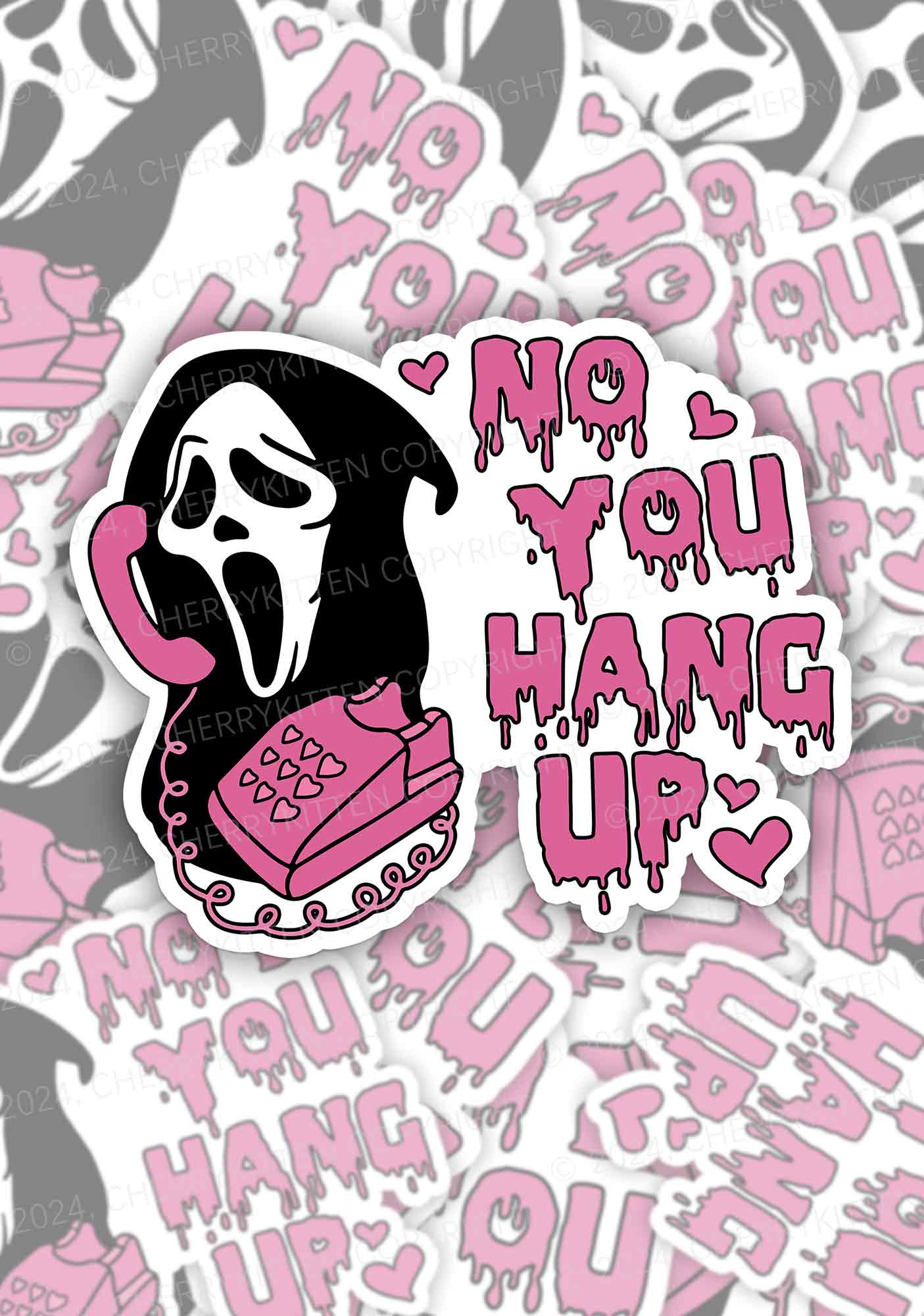 🎁 Halloween No You Hang Up 1Pc Y2K Sticker Cherrykitten (100% off)
