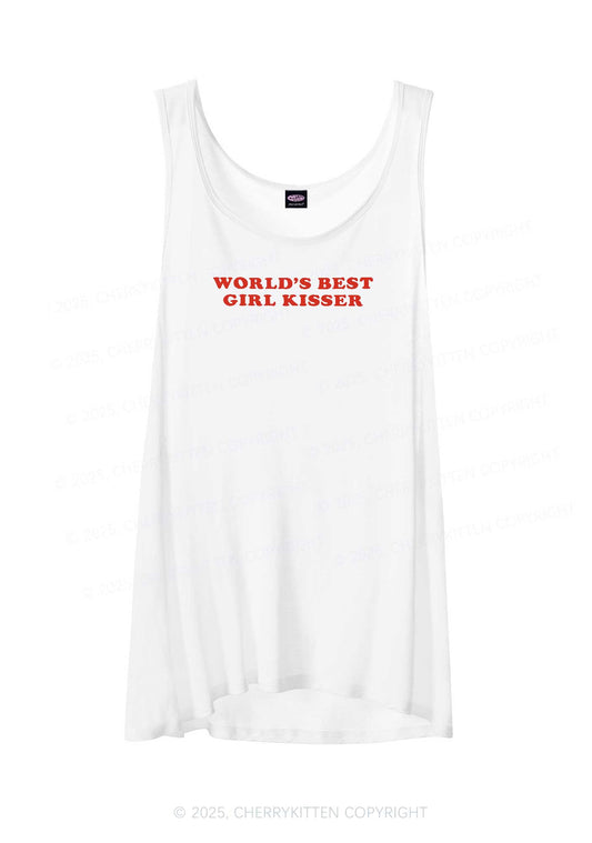 Best Girl Kisser Pride Y2K Sheer Boyfriend Tank Cherrykitten