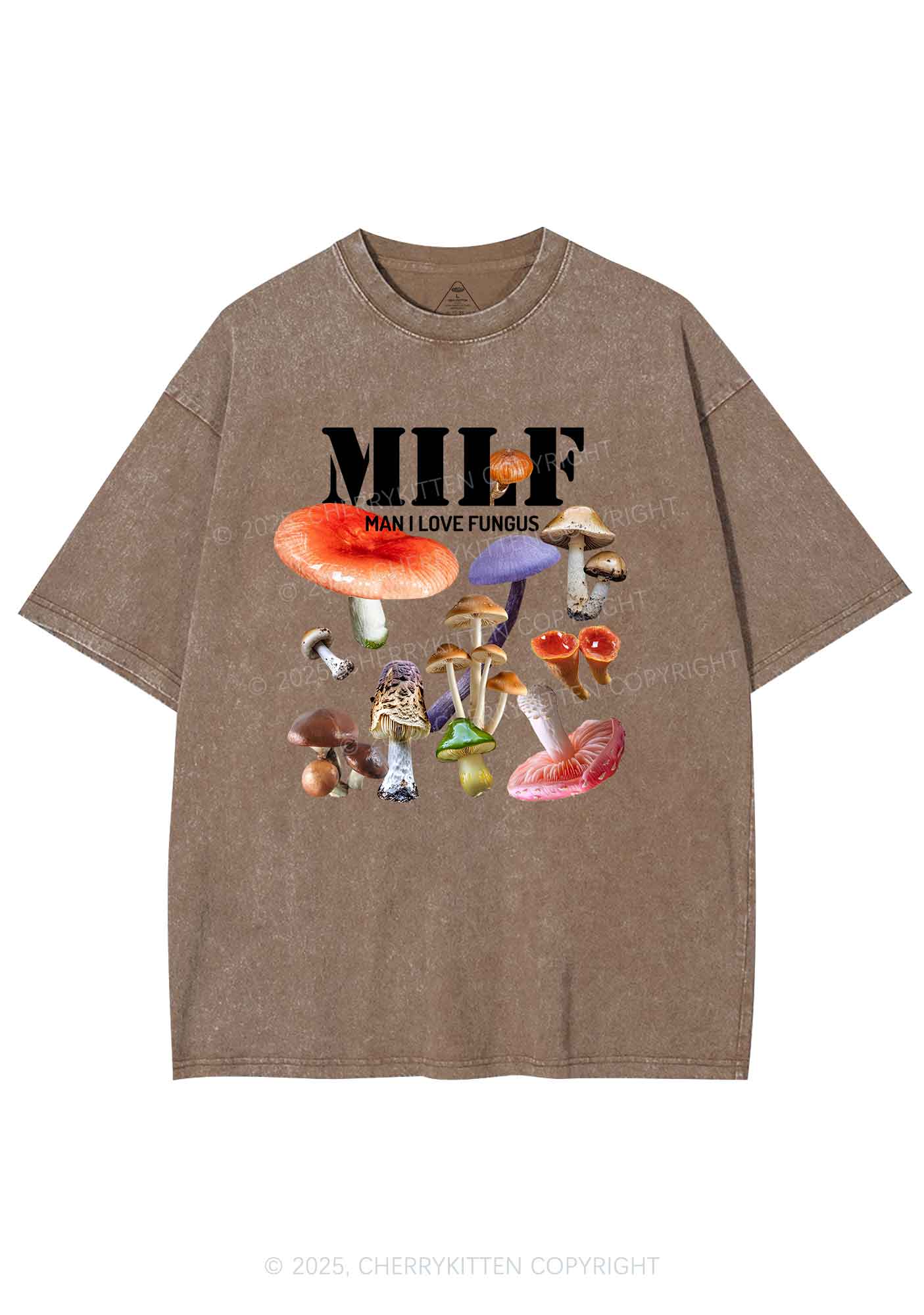 Man I Love Fungus Y2K Shirts Washed Tee Cherrykitten