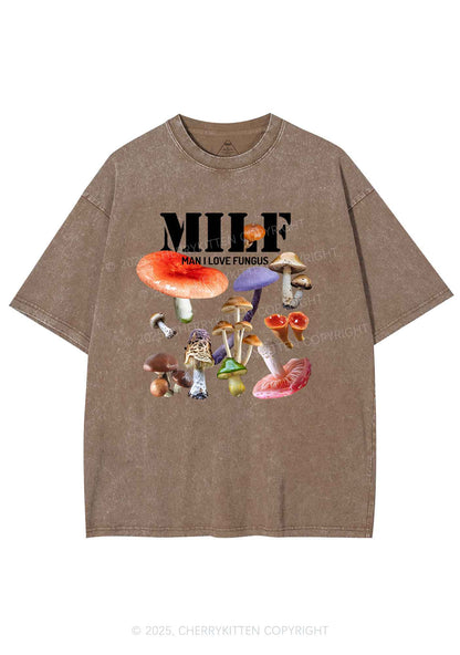 Man I Love Fungus Y2K Shirts Washed Tee Cherrykitten