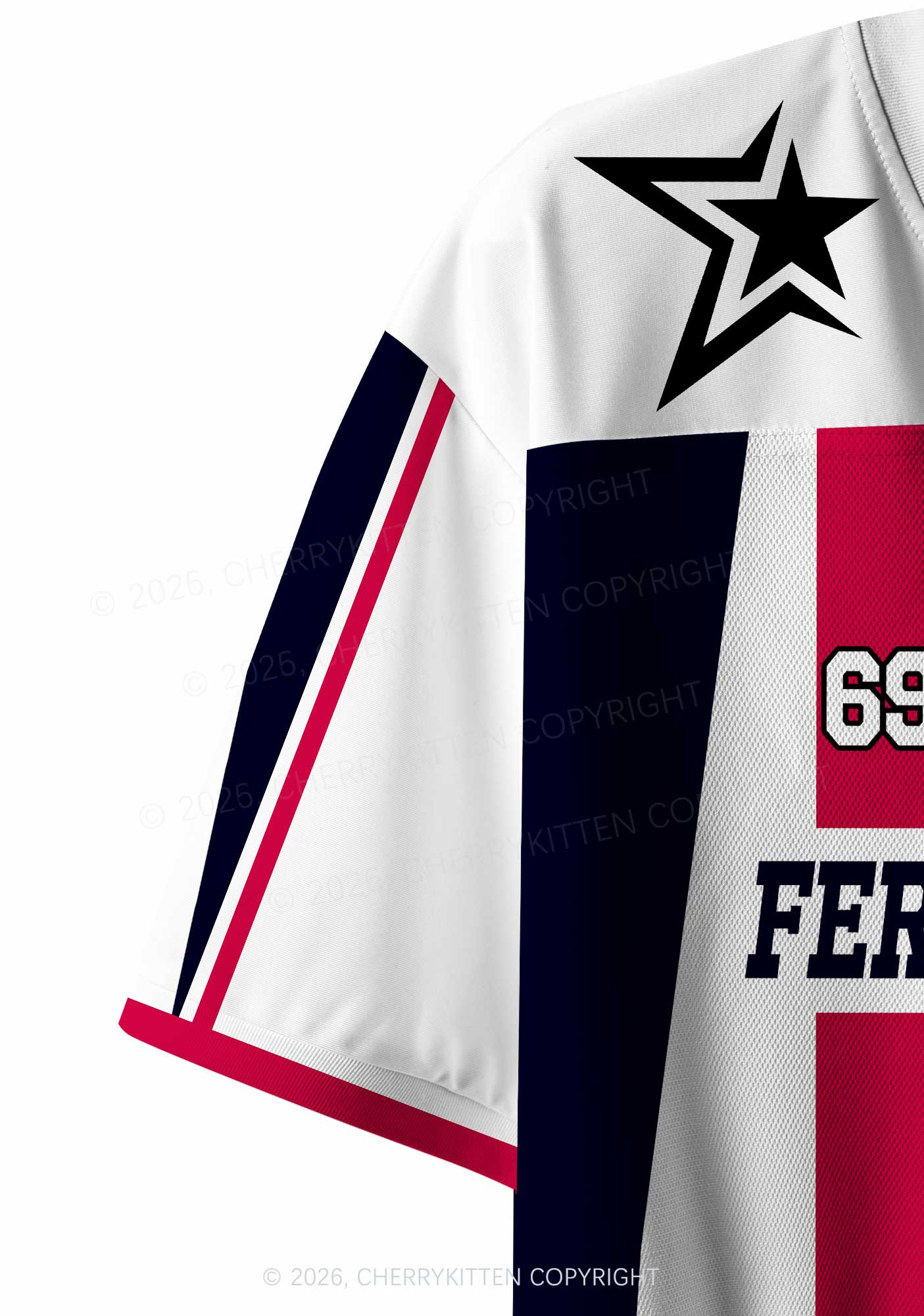 Feral Bisexual Pride Y2K Crop Sport Jersey Shirts Cherrykitten