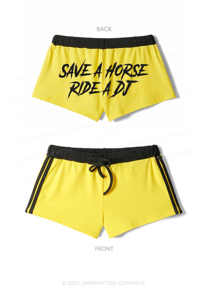 Save Horse Ride DJ Y2K Drawstring Mini Shorts Cherrykitten
