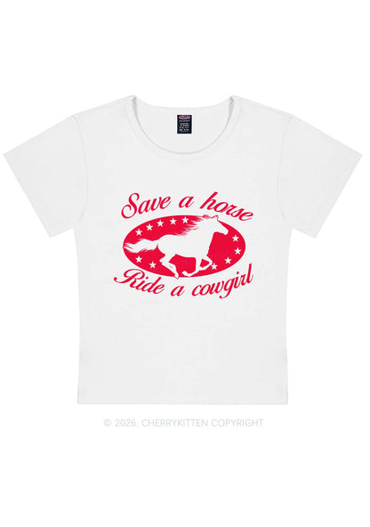 Star Horse Cowgirl Pride Y2K Baby Tee Cherrykitten
