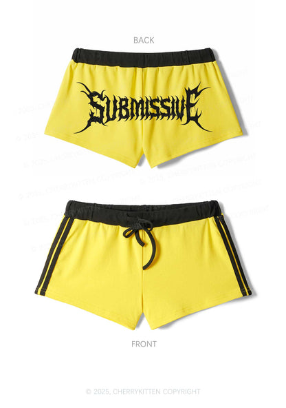 Punk Submissive Y2K Drawstring Mini Shorts Cherrykitten