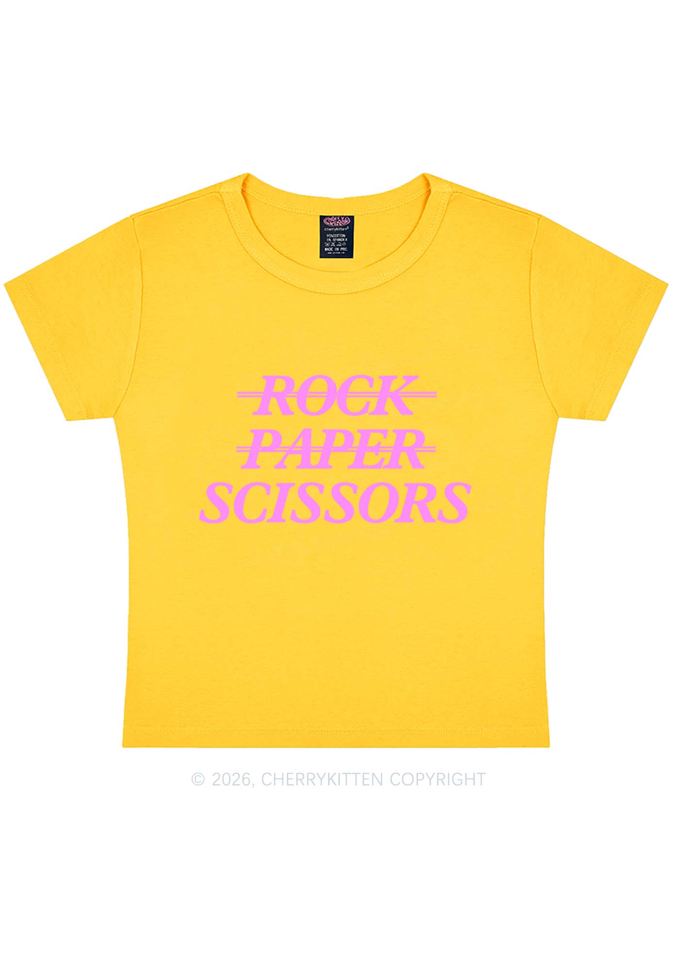 Rock Paper Scissors Pride Y2K Baby Tee Cherrykitten
