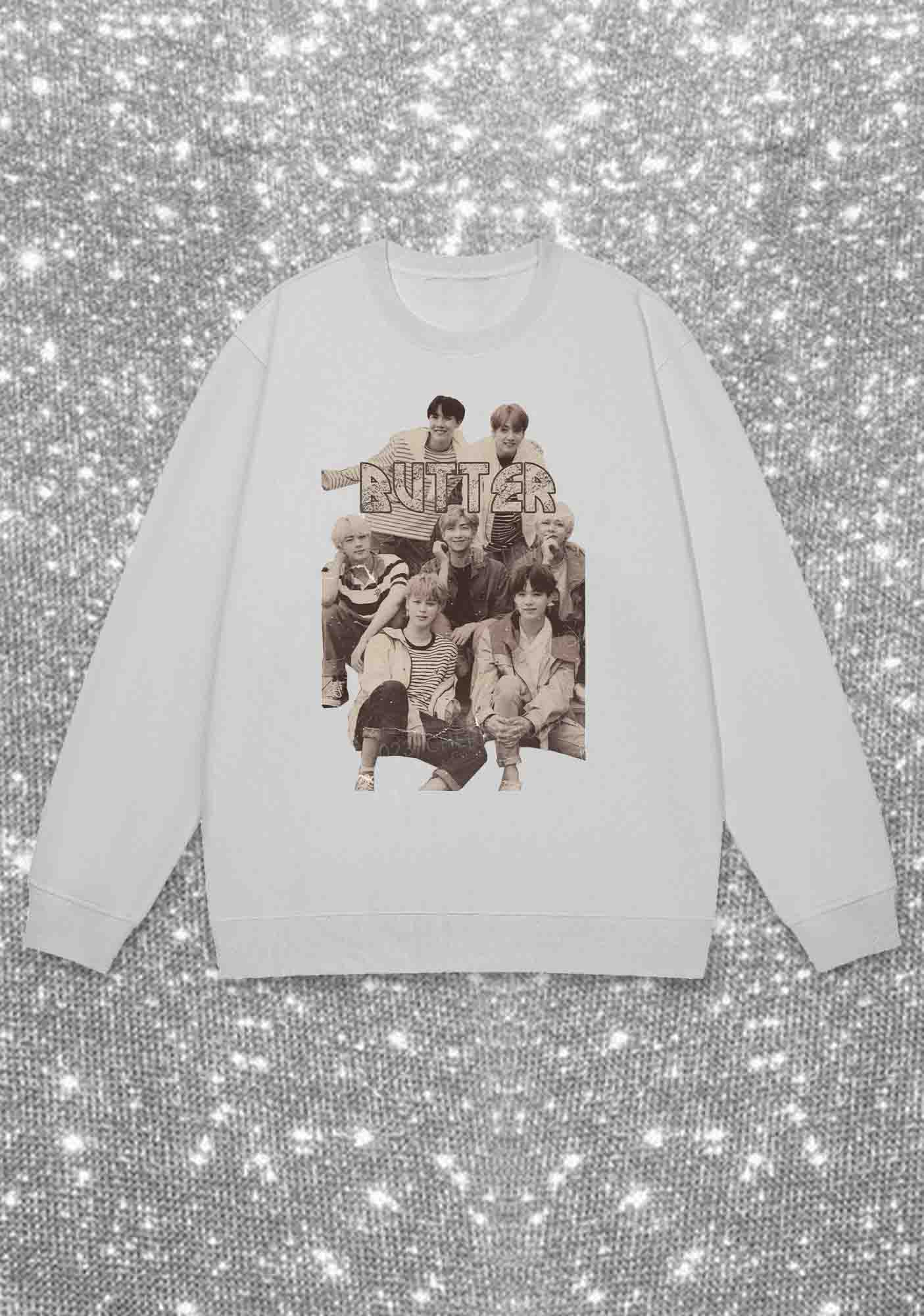 Vintage Butter Bangtan Kpop Y2K Sweatshirt Cherrykitten