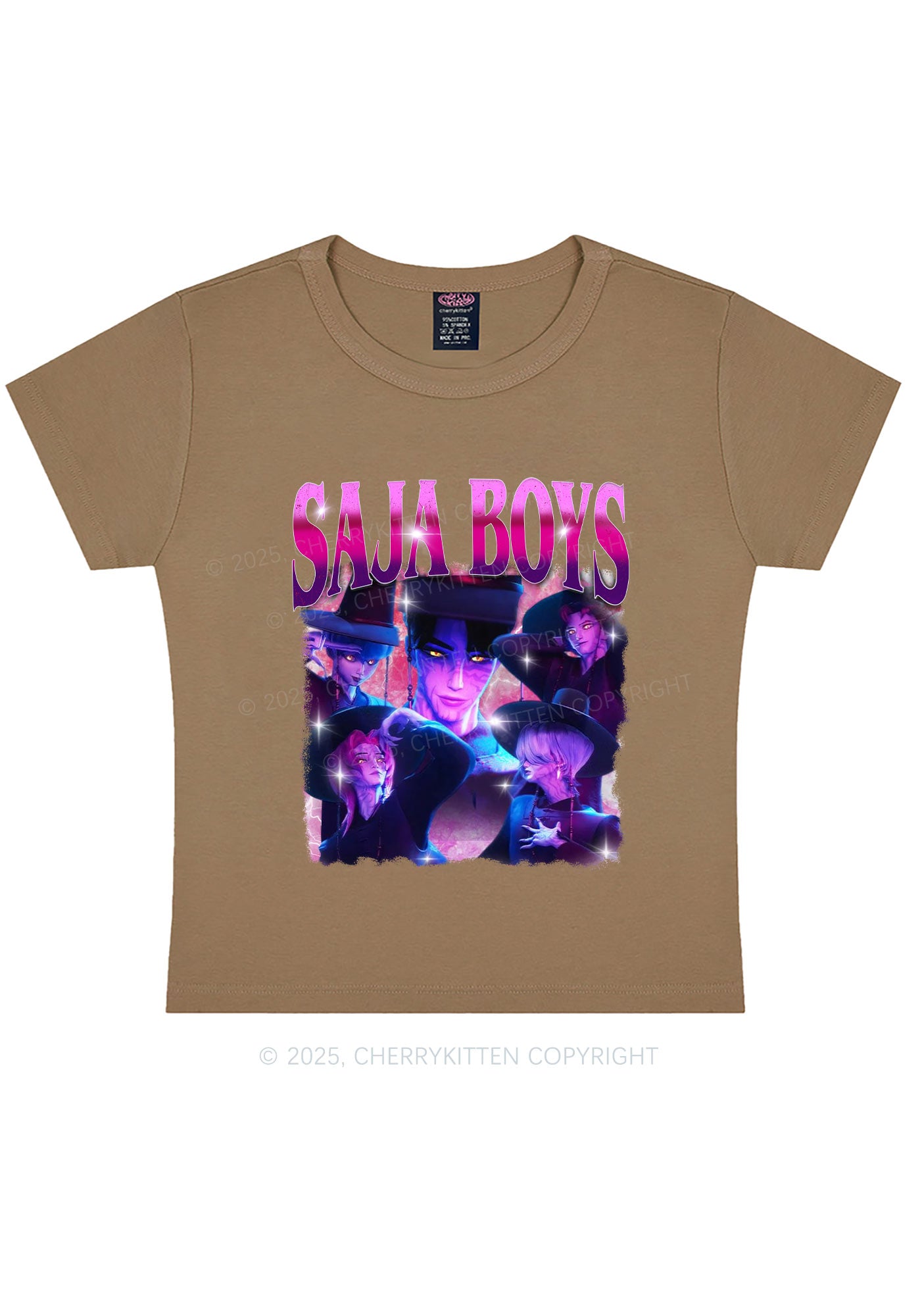 Kpop Boy Group Y2K Baby Tee Cherrykitten