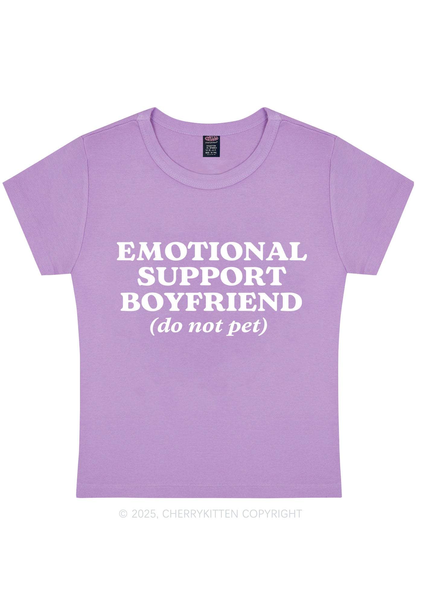 Emotional Support Boyfriend Valentine's Day Y2K Baby Tee Cherrykitten