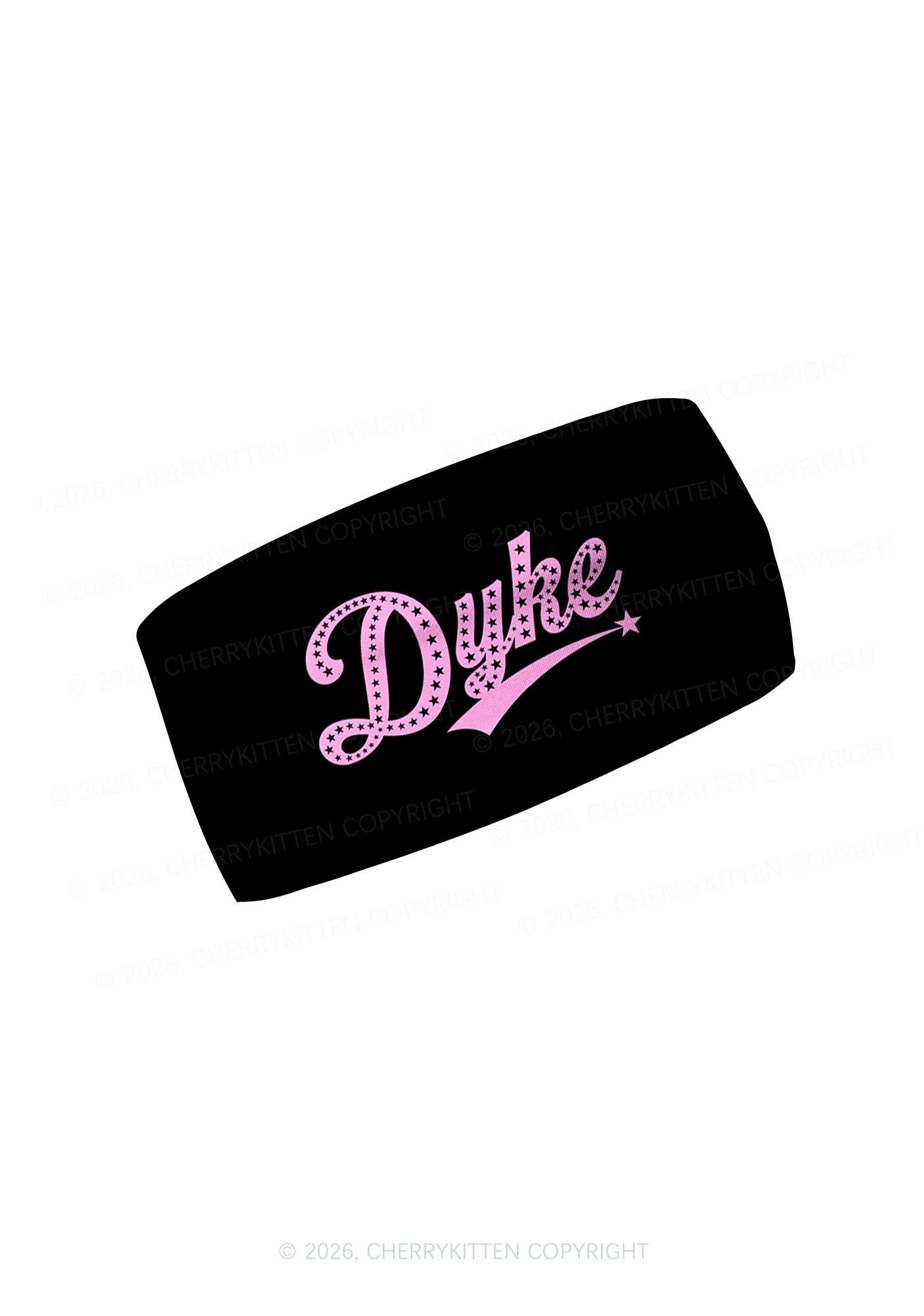 Pink Star Dyke Pride Y2K Print Headband Cherrykitten