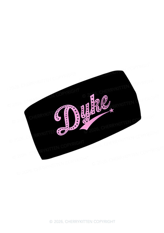 Pink Star Dyke Pride Y2K Print Headband Cherrykitten