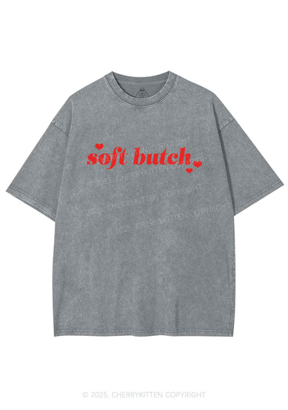 Soft Butch Y2K Shirts Washed Tee Cherrykitten