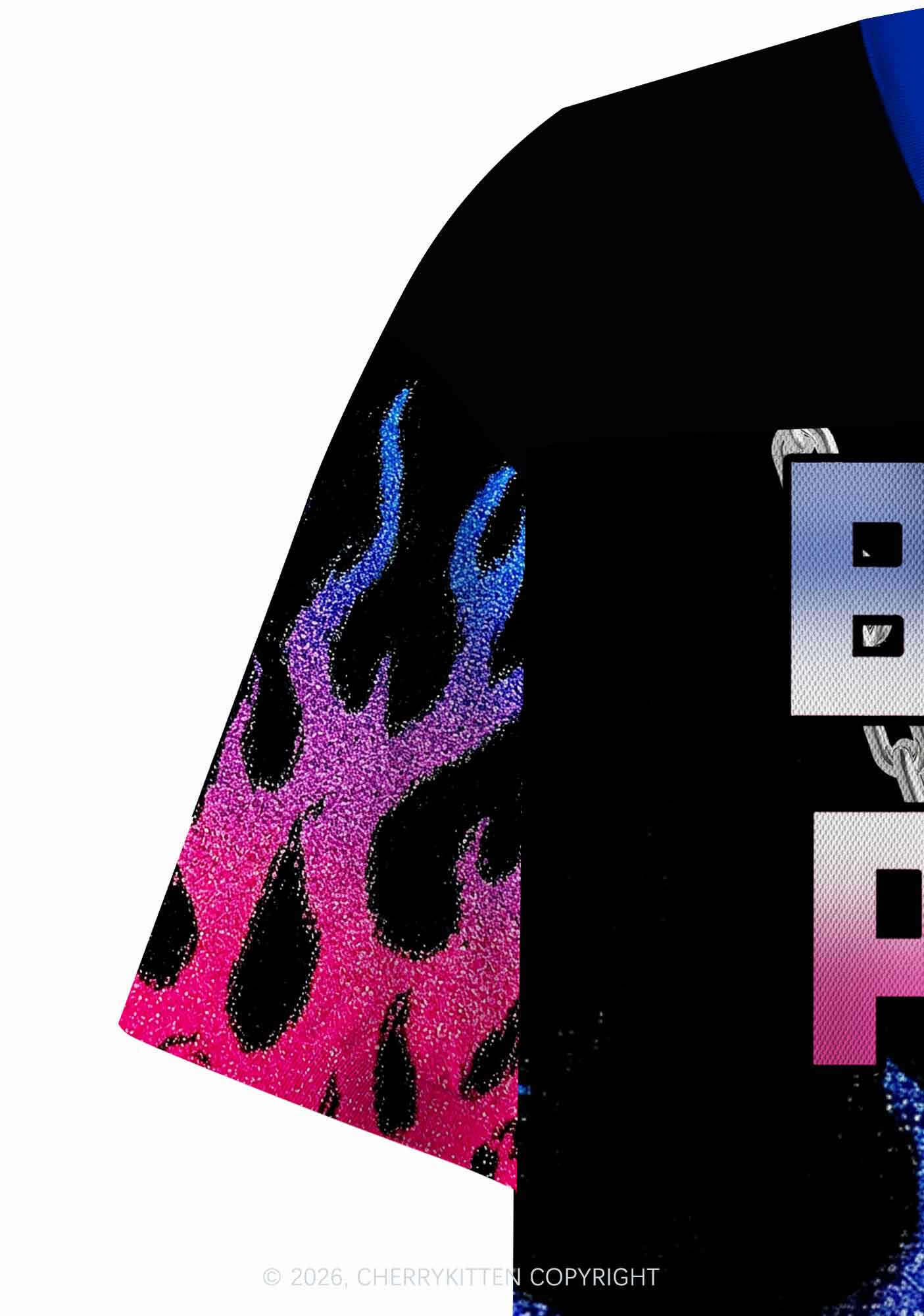 Bisexual Princess Flame Pride Y2K Crop Sport Jersey Shirts Cherrykitten