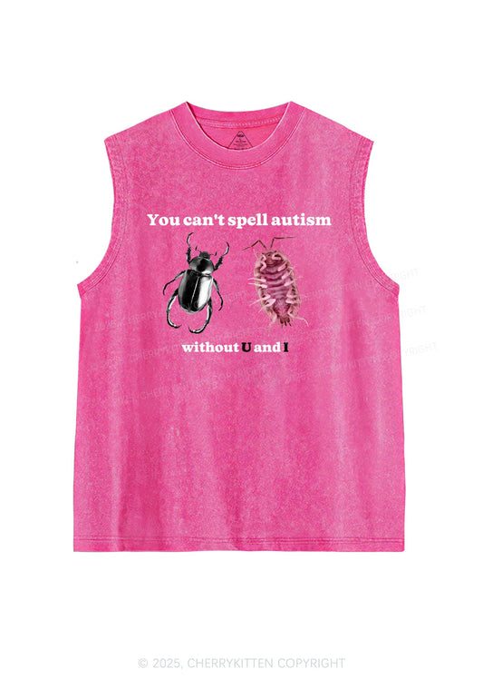 Autism Insect Y2K Washed Muscle Tank Cherrykitten