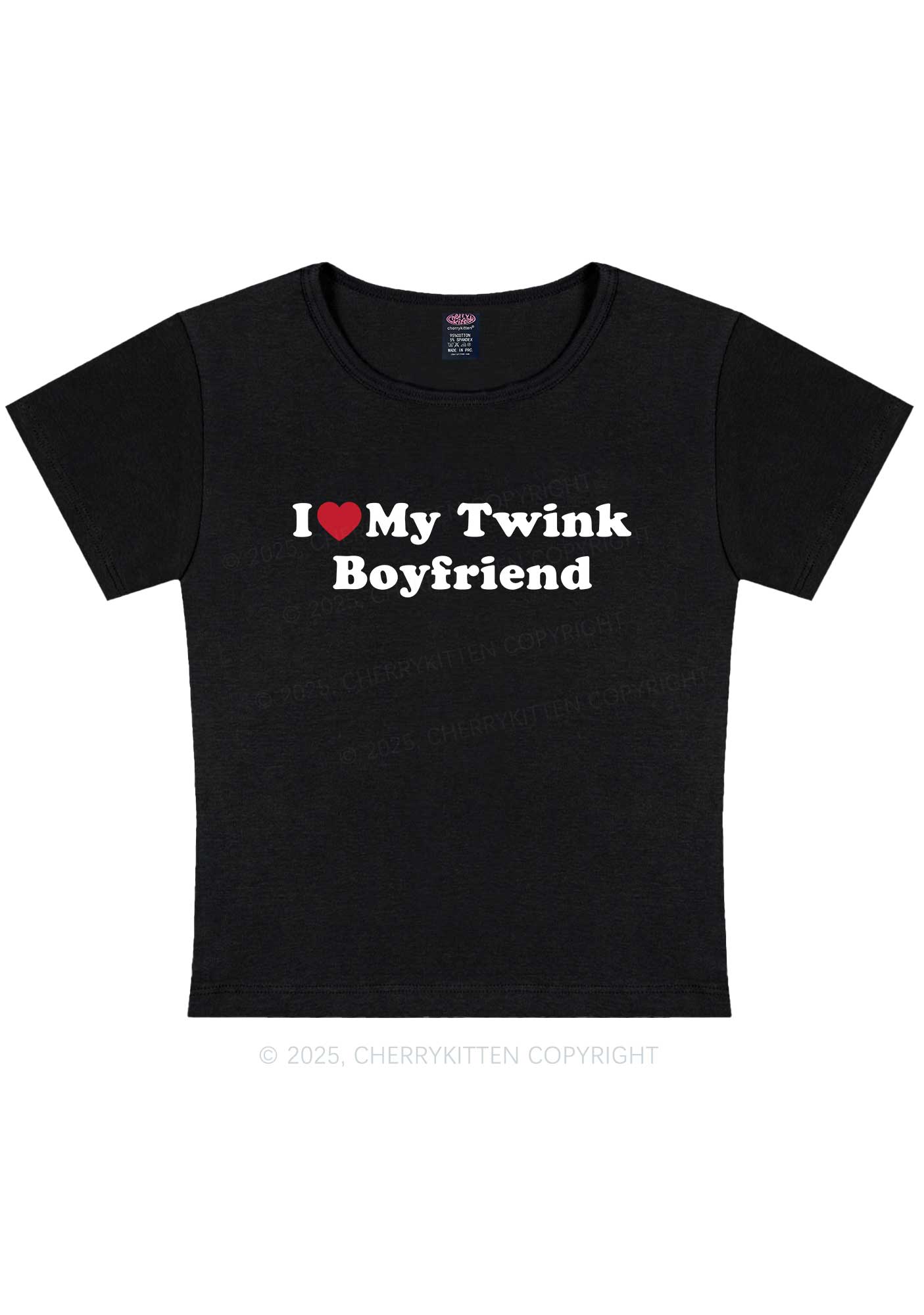I Love My Twink BF Pride Y2K Baby Tee Cherrykitten