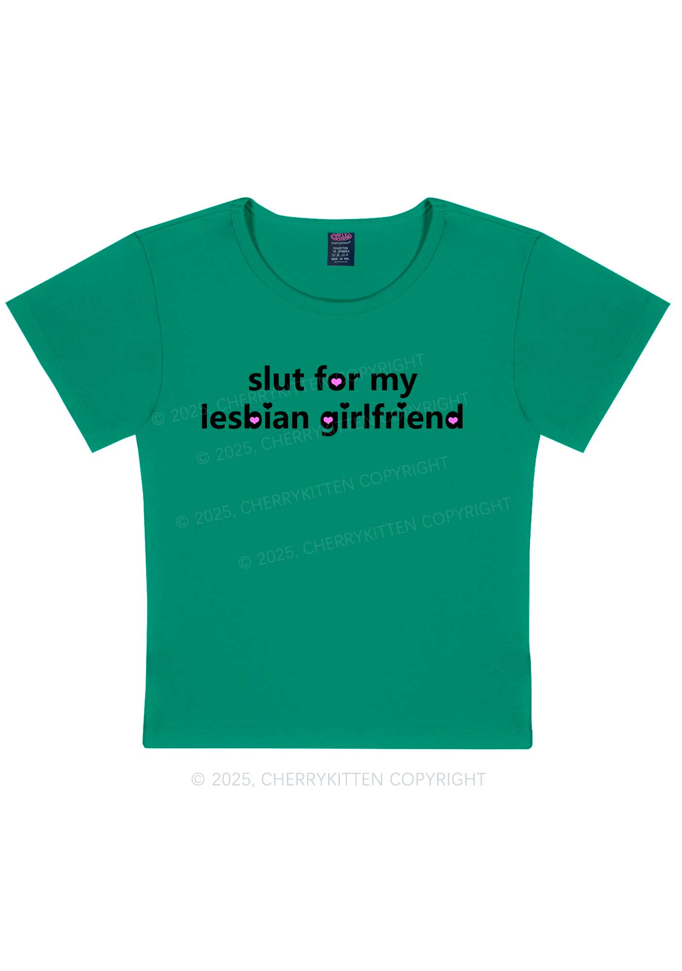 Slxt For My Lesbian Girlfriend Pride Y2K Baby Tee Cherrykitten