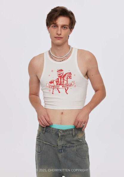 Cowboy Wrangler Pride Y2K Crop Tank Top Cherrykitten