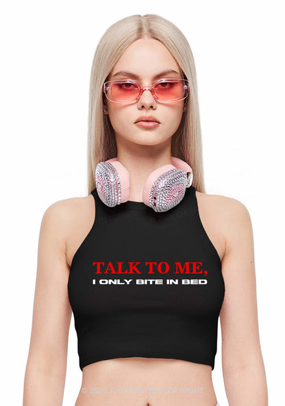 I Only Bite In Bed Y2K Crop Tank Top Cherrykitten