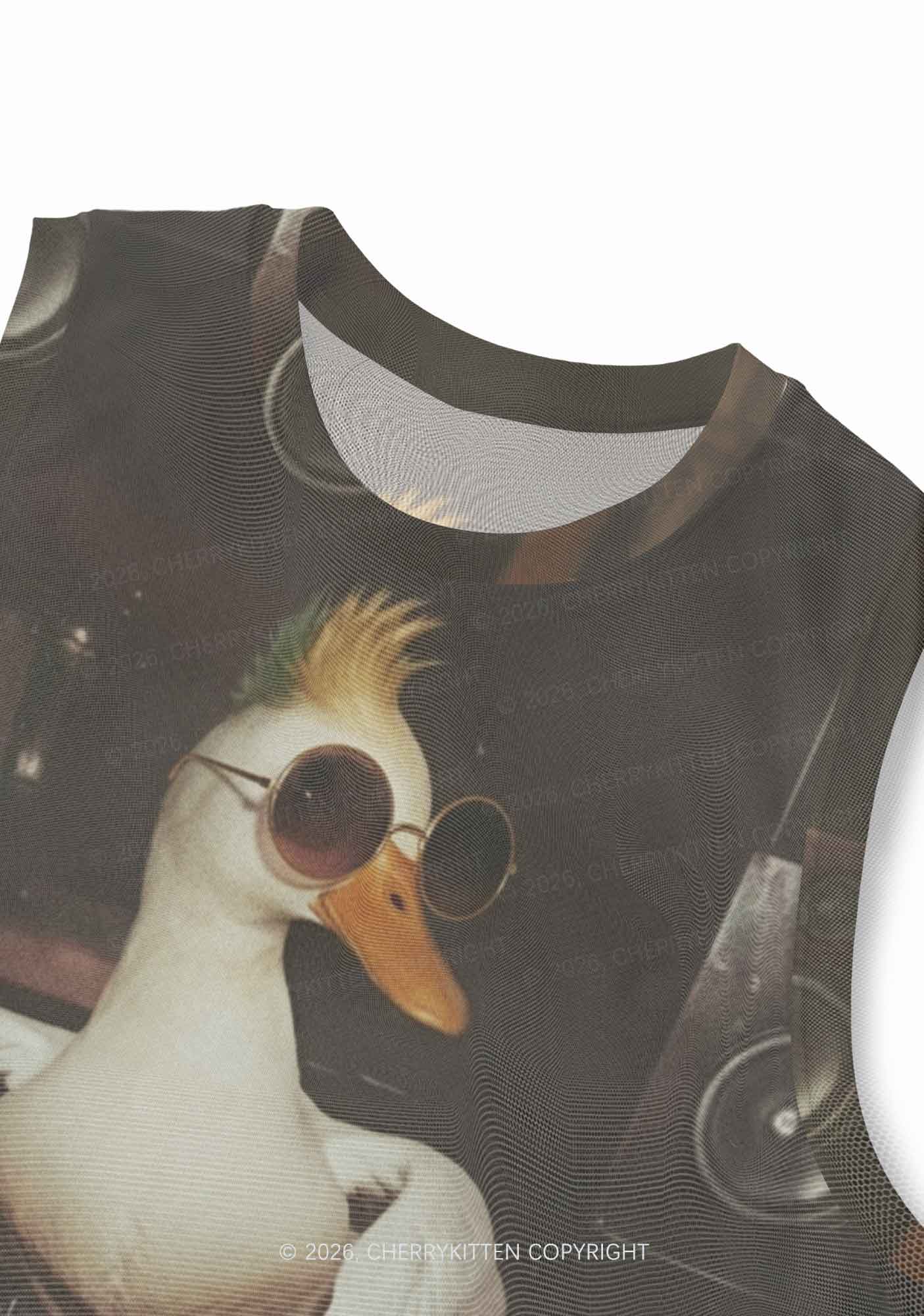 Sunglasses DJ Duck Y2K Mesh Muscle Tank Cherrykitten