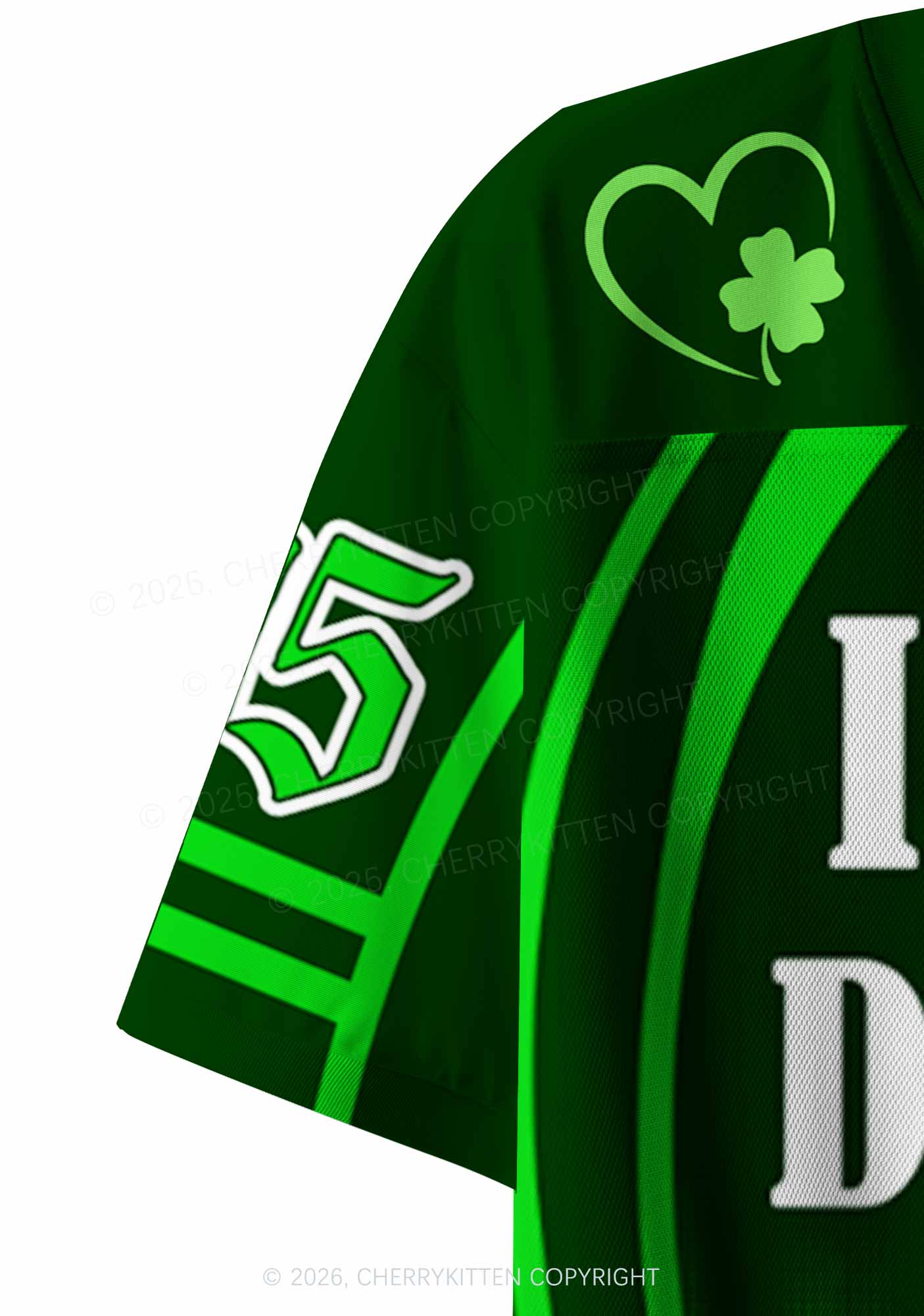 Custom I Love Day Drinking St Patricks Y2K Crop Sport Jersey Shirts Cherrykitten