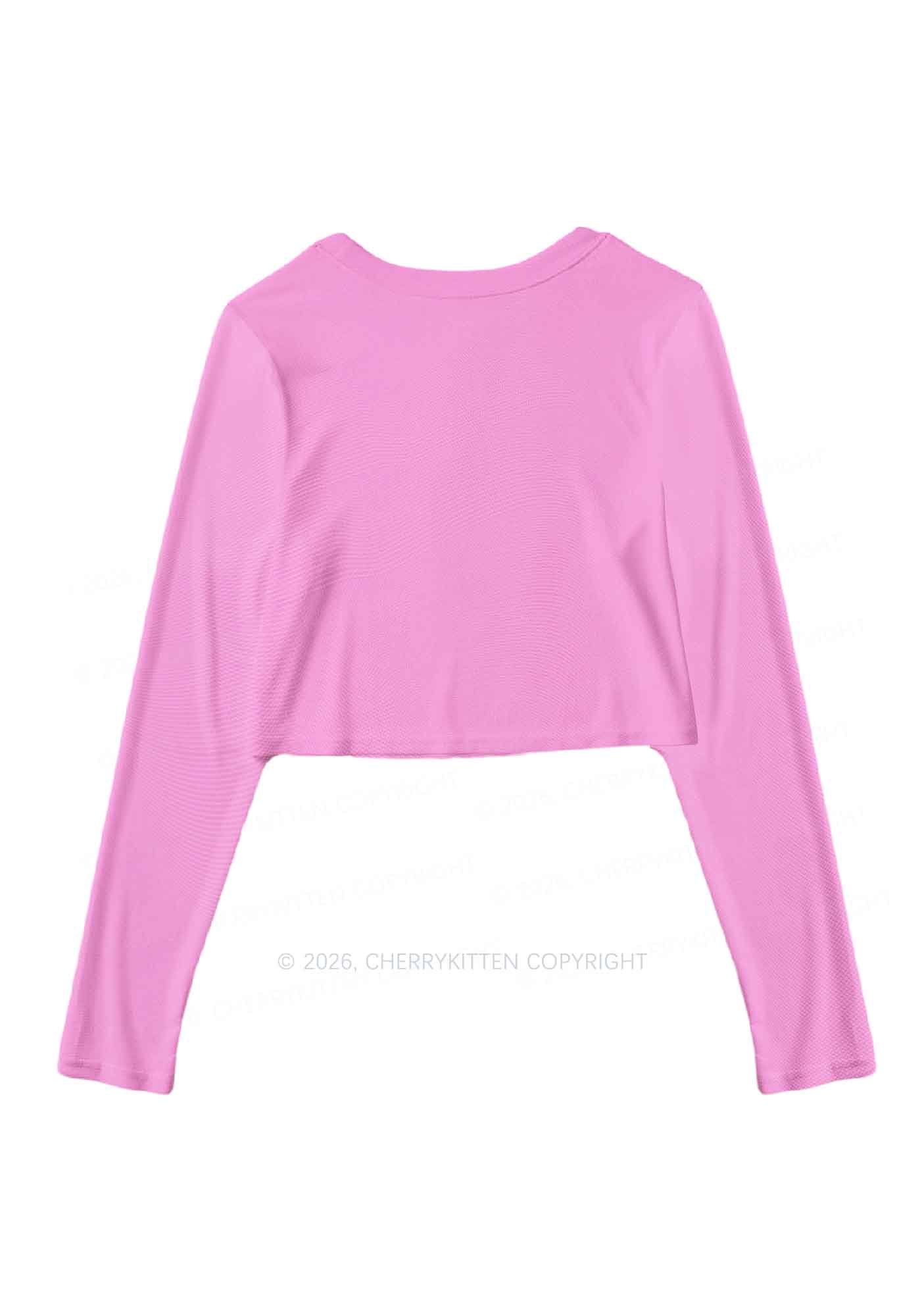 Grey Femme Pride Y2K Mesh Long Sleeve Crop Top Cherrykitten