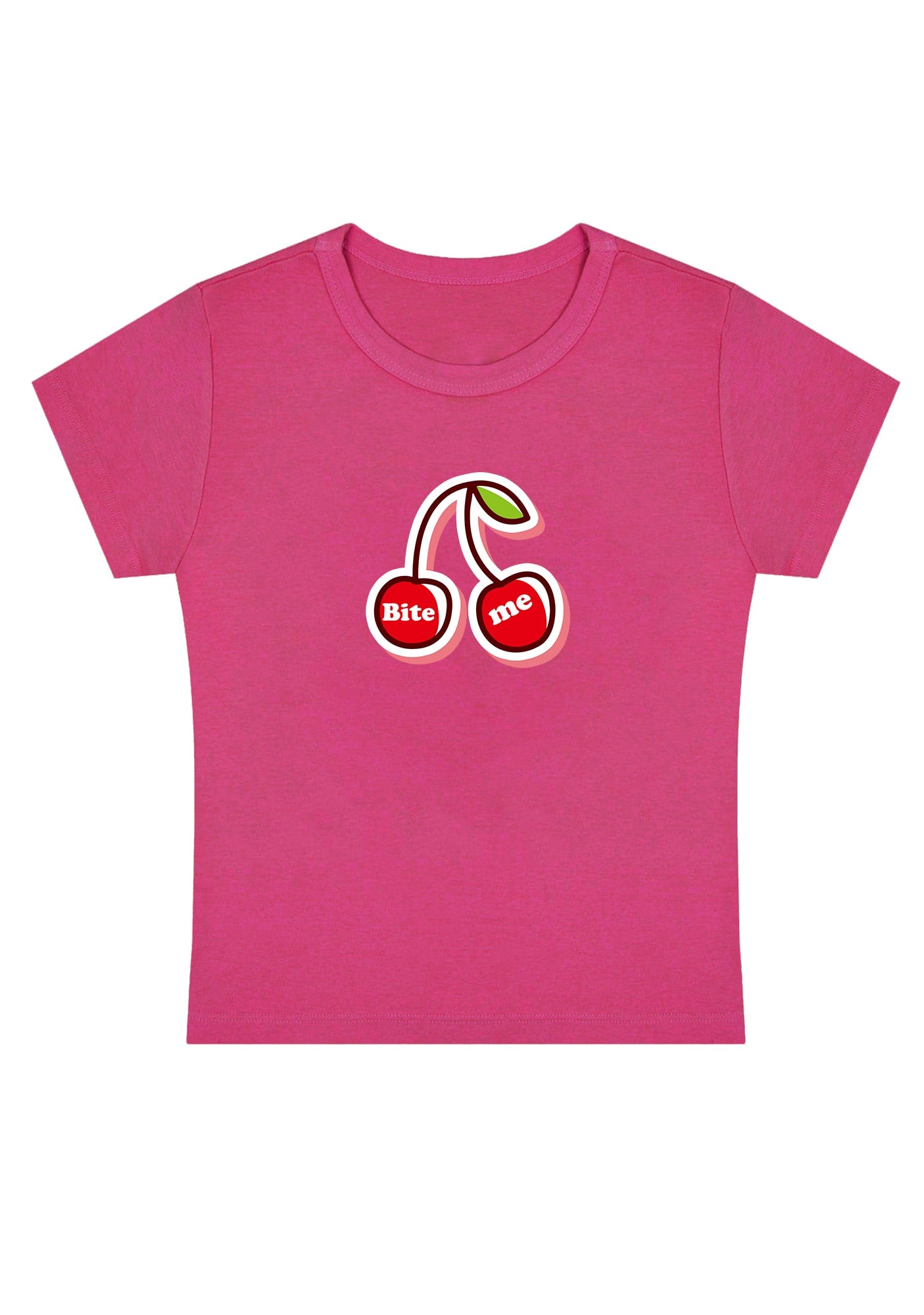 Curvy Cherry Bite Me Baby Tee