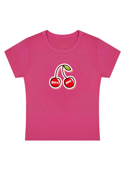 Curvy Cherry Bite Me Baby Tee