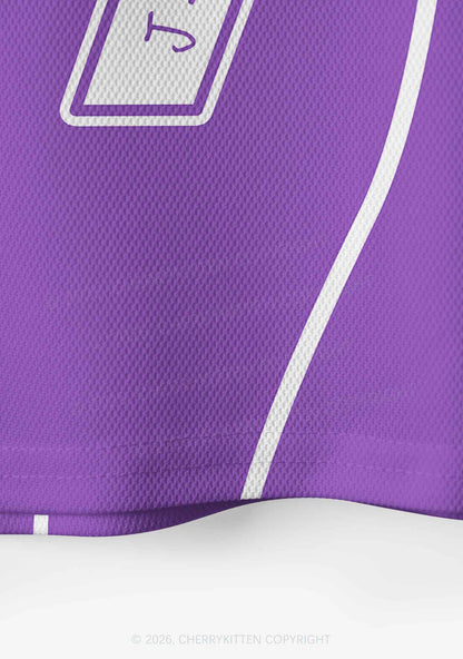 Custom Purple Korean Boys Y2K Crop Sport Jersey Shirts Cherrykitten