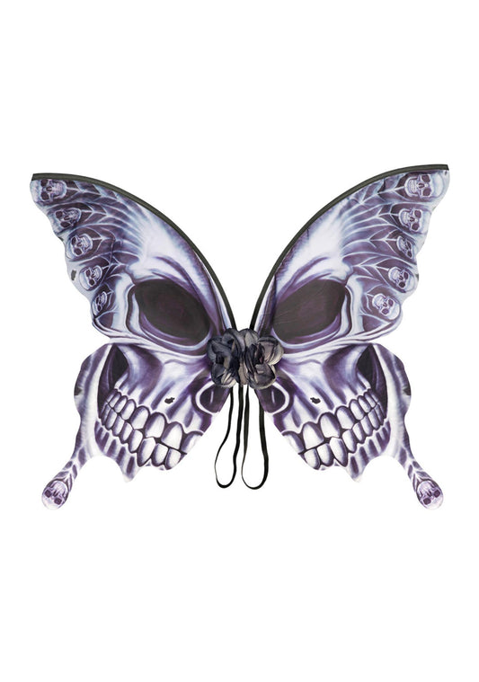 Halloween Black Skull Butterfly Wings