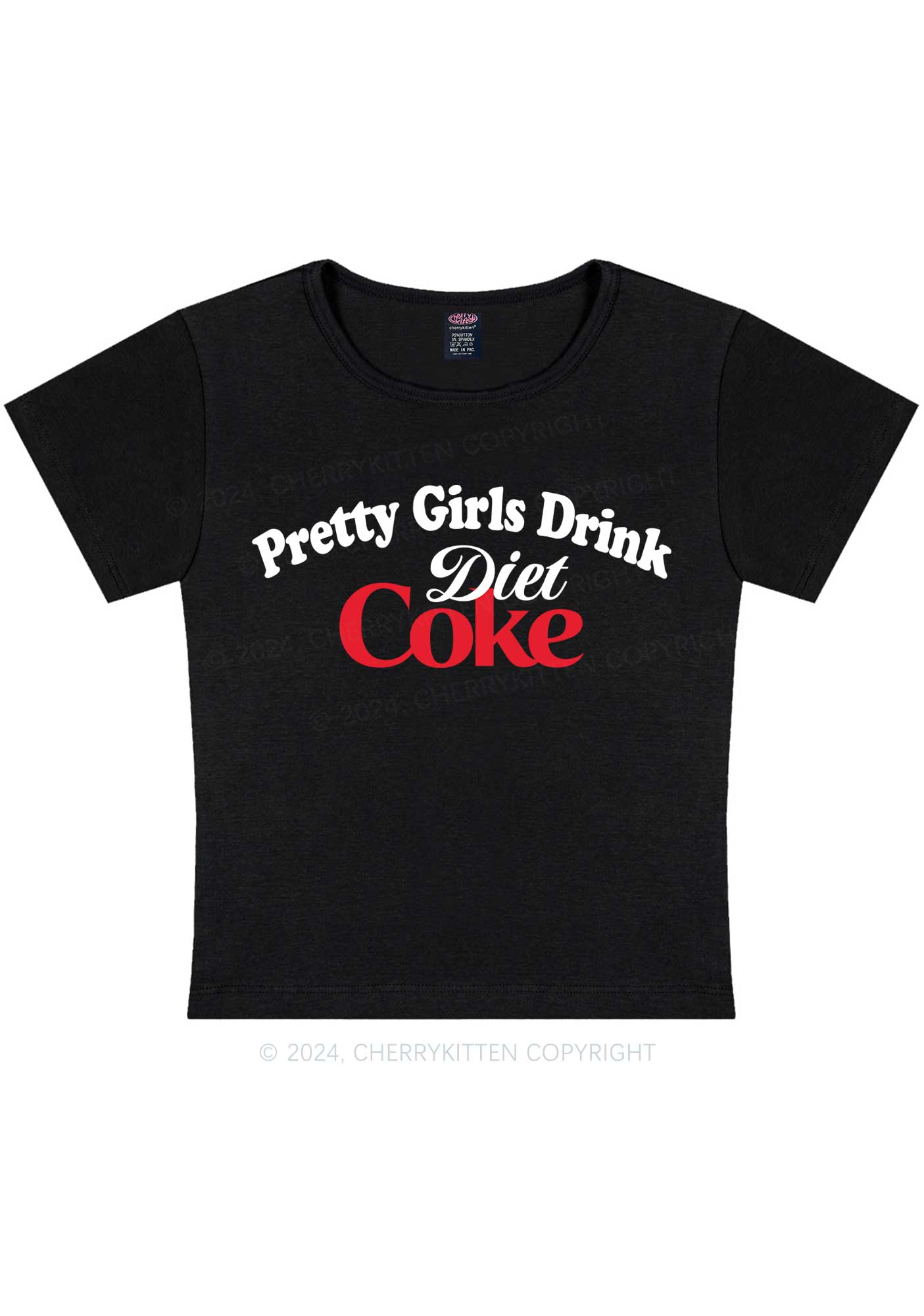 Pretty Girls Drink Diet Coke Y2K Baby Tee Cherrykitten