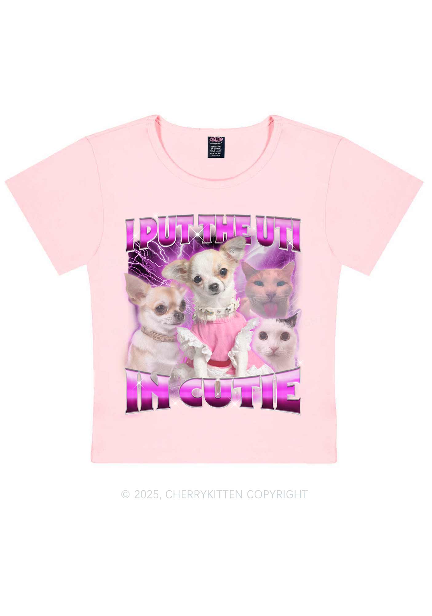 Put UTI In Cutie Y2K Baby Tee Cherrykitten