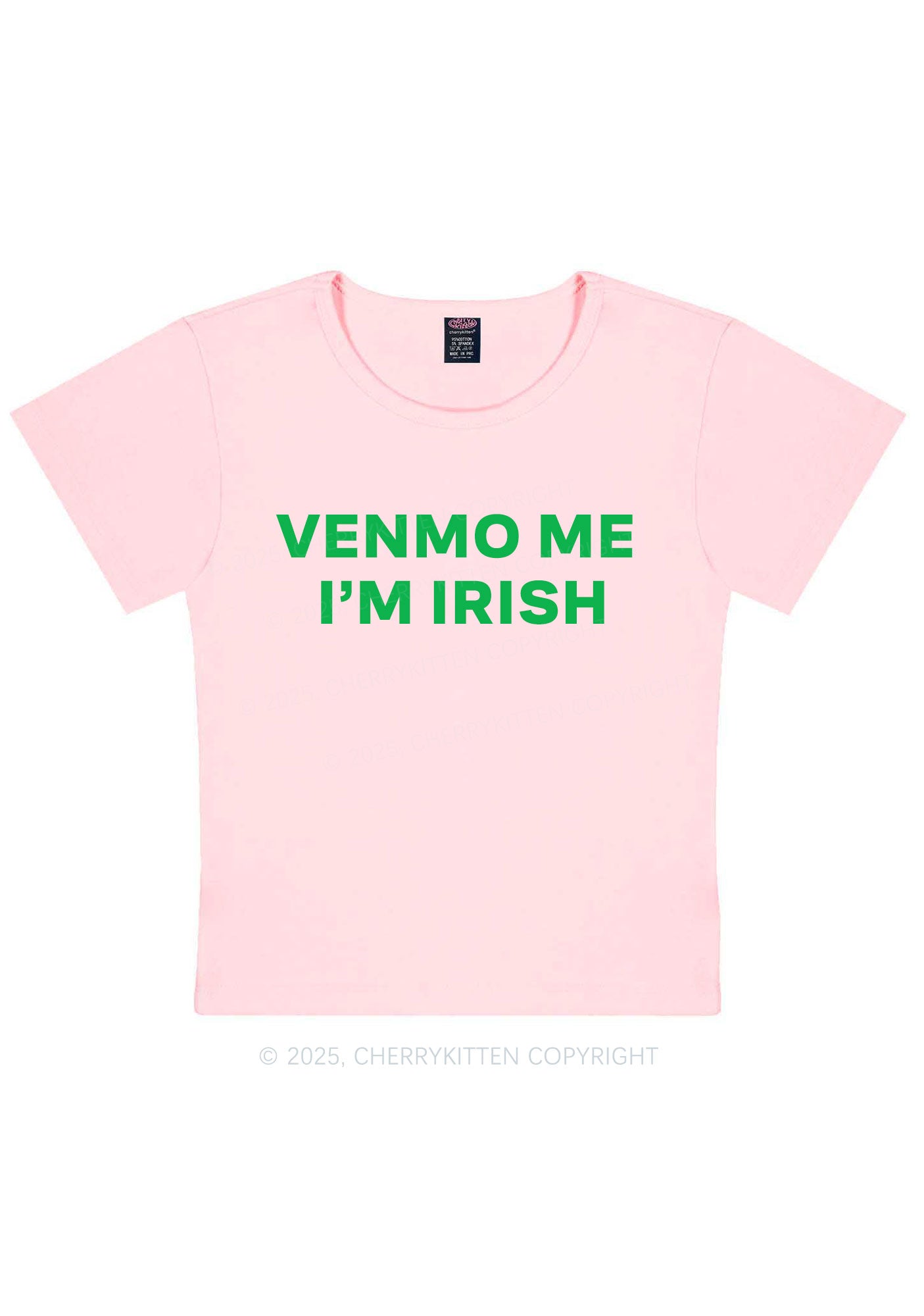 Venmo Me Im Irish St Patricks Y2K Baby Tee Cherrykitten