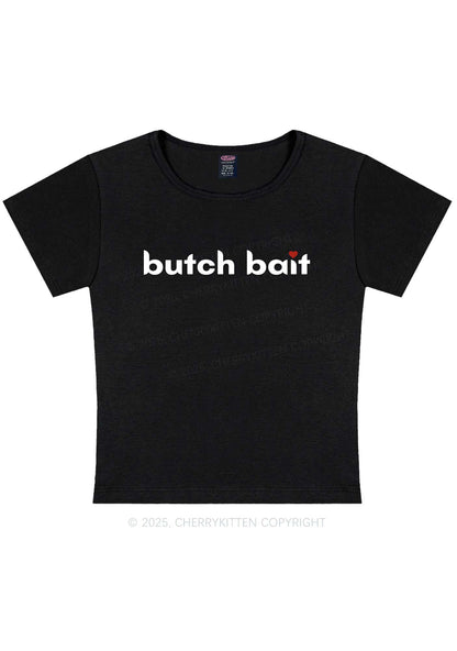 Butch Bait Heart Y2K Baby Tee Cherrykitten