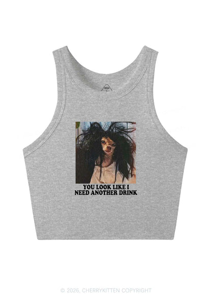 You Look Like I Need Another Drink Y2K Crop Tank Top Cherrykitten