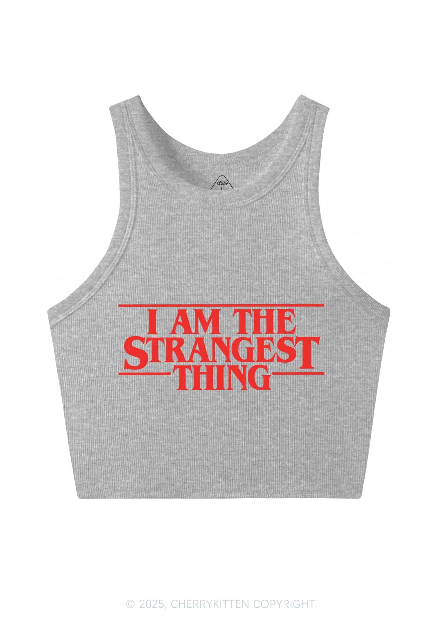 I Am The Strangest Thing Y2K Crop Tank Top Cherrykitten