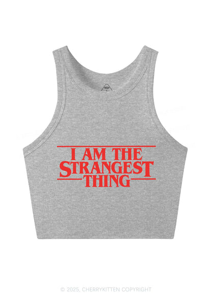 I Am The Strangest Thing Y2K Crop Tank Top Cherrykitten